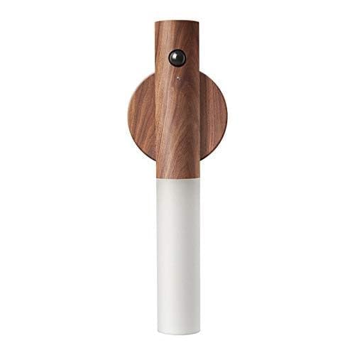 Aeonrix Glass & Wood Motion Sensor LED Night Light – Wireless Wall Light for Bedroom & Corridor