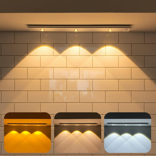 Aeonrix Under Cabinet LED Light – Motion Sensor, USB Rechargeable, 3 Light Modes