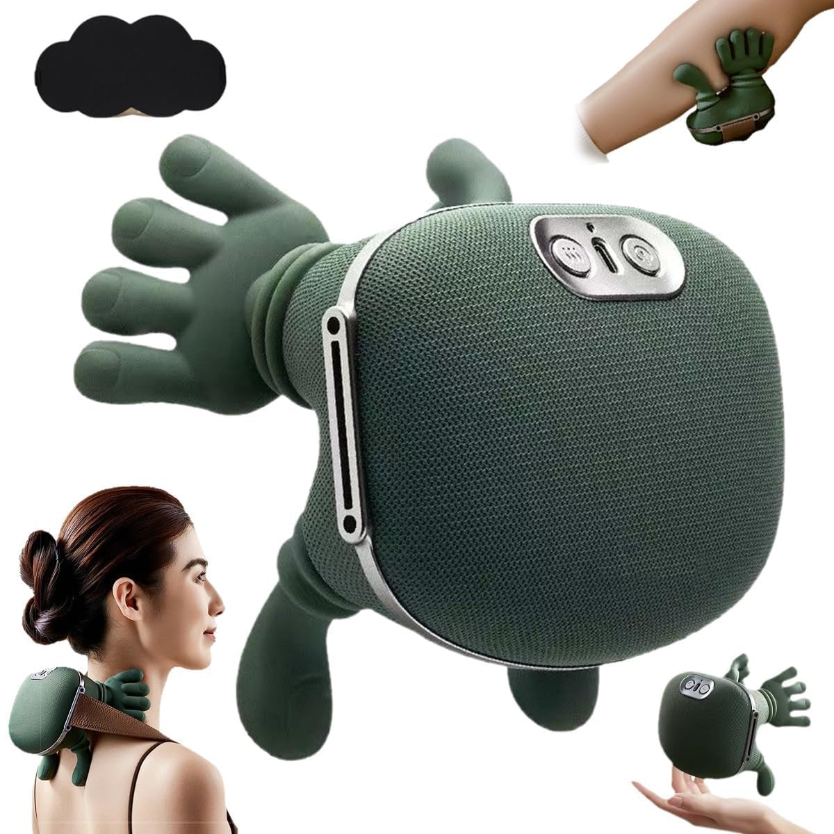 Aeonrix 4D Shiatsu Neck & Back Massager – Cordless, Heated, Deep Tissue Relief