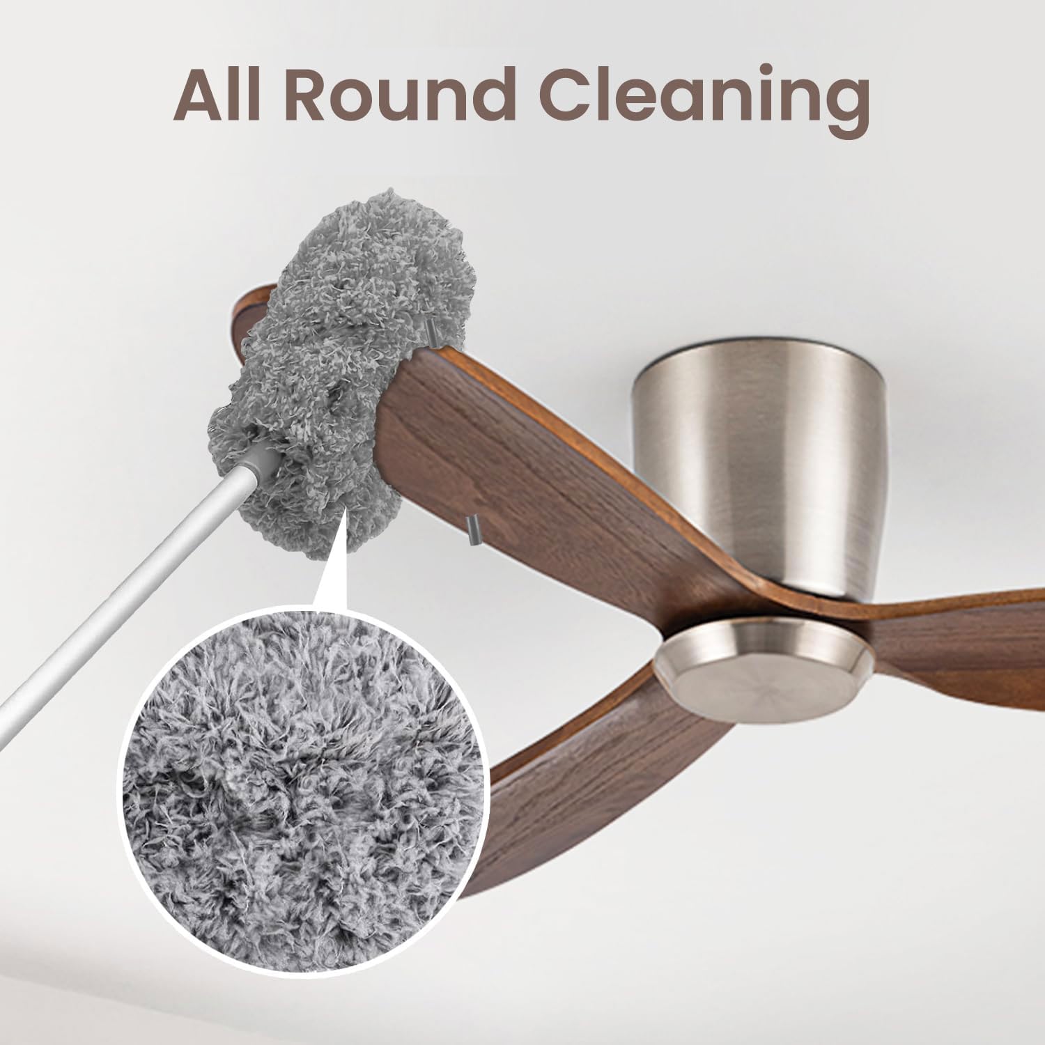 Aeonrix Easy Reach Fan & Ceiling Duster – Washable Microfibre Dust Remover with Extendable Handle
