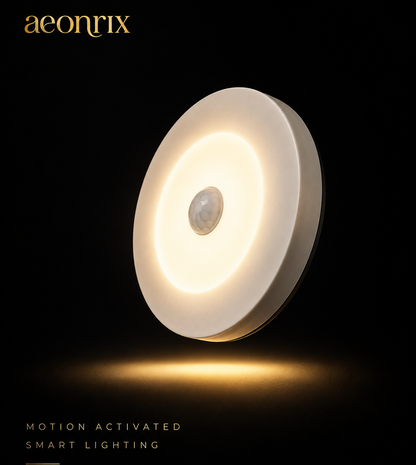 Aeonrix Wireless Motion Sensor LED Light – USB Rechargeable, Stick-On Night Light for Home