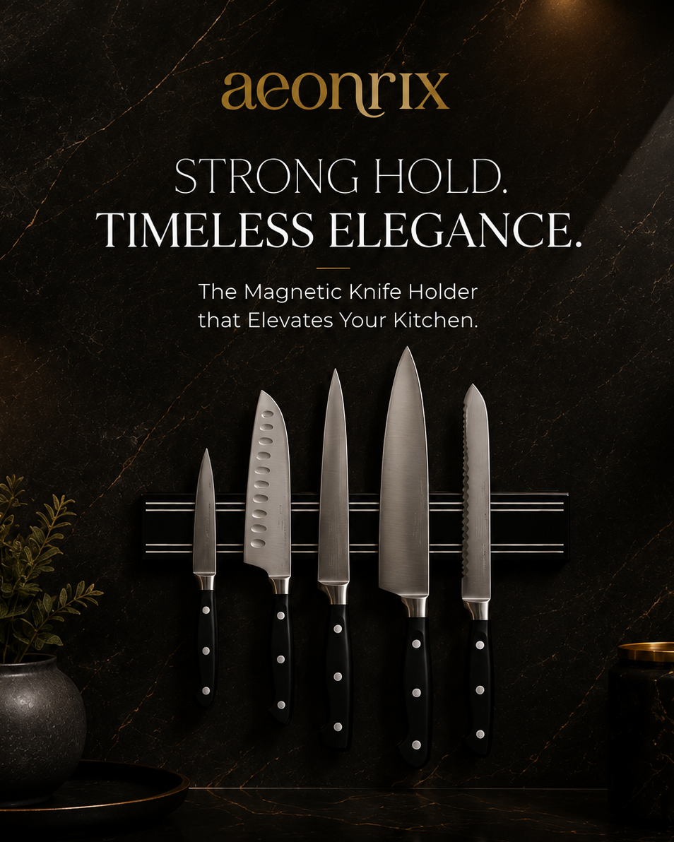 Magnetic Knife Holder And Space Saving
