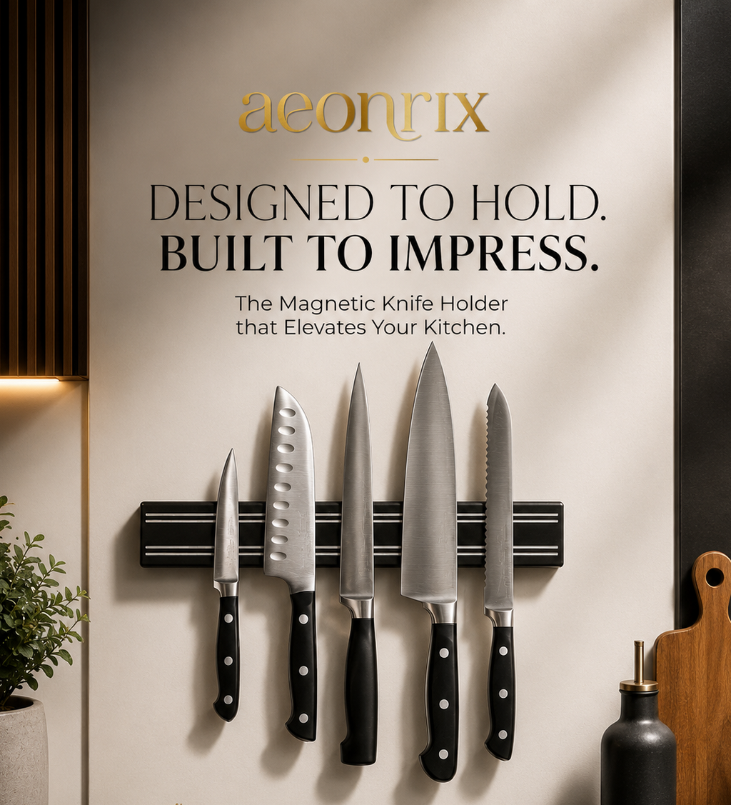 Magnetic Knife Holder And Space Saving