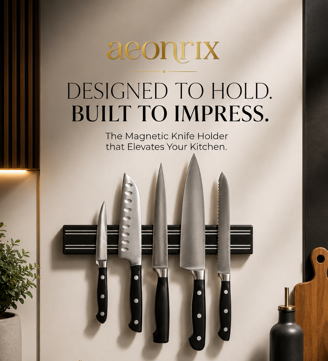 Magnetic Knife Holder And Space Saving
