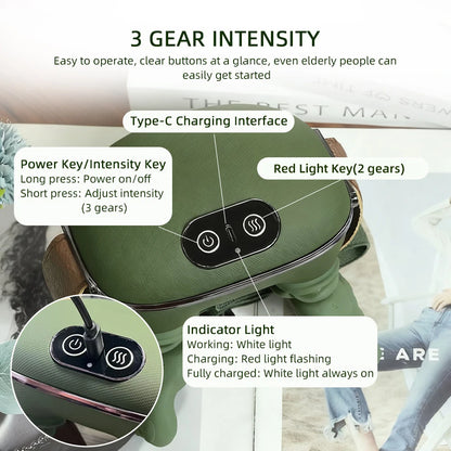 Aeonrix 4D Neck & Shoulder Massager 💆 – Wireless Shiatsu Relief That's Got Your Back (and Neck)