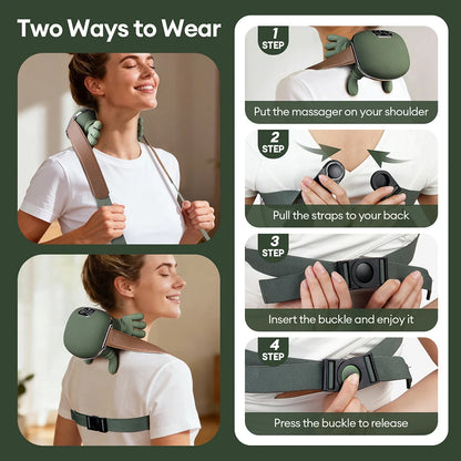 Aeonrix 4D Neck & Shoulder Massager 💆 – Wireless Shiatsu Relief That's Got Your Back (and Neck)