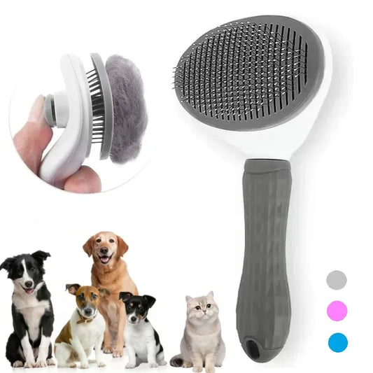 🐾 Self-Cleaning Pet Grooming Brush – Detangle, Deshed & Destress (Your Pet, Not You)
