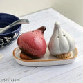 Onion salt pepper shaker ceramic pack of 2