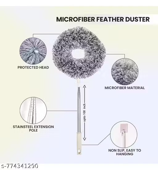 Aeonrix Easy Reach Fan & Ceiling Duster – Washable Microfibre Dust Remover with Extendable Handle