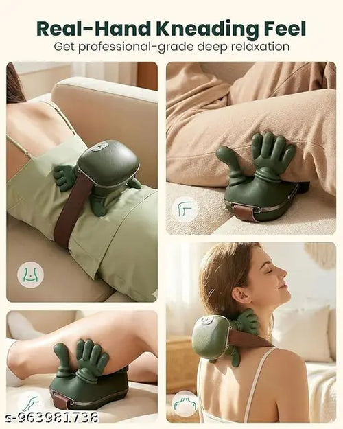 Aeonrix Neck Massager - in use on neck